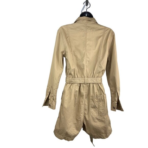 Gap playsuit Romper  oversized  cotton khaki brown 36 chest - Picture 3 of 5